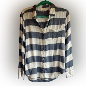 Beach Lunch Lounge Striped Shirt